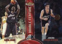 1999 Finest Double Feature #DF11 John Stockton/Karl Malone Refractor/Non-Refractor Basketball Card