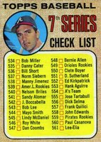 1968 Topps #518 7th Series Checklist (534-598) #539 Amer. L. Rookies Baseball Card