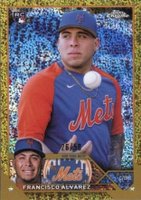 2023 Topps Chrome #203 Francisco Alvarez SP-Gold Speckle Refractor Baseball Card