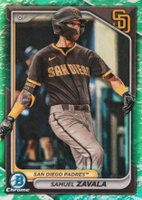 2024 Bowman Chrome Prospects #BCP57 Samuel Zavala Lunar Glow Refractor Baseball Card