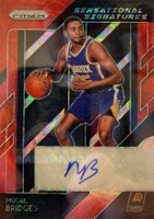 2018 Panini Prizm Sensational Signatures #SSMKB Mikal Bridges Choice Prizm Basketball Card