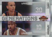 2009 Panini Threads Generations  #8 Stephen Curry/Tim Hardaway Century Proof Basketball Card