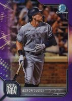 2022 Bowman Chrome #90 Aaron Judge Purple Refractor Baseball Card
