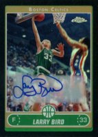 2006 Topps Chrome #151 Larry Bird Black Refractor-Autograph Basketball Card
