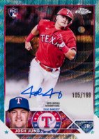 2023 Topps Chrome Rookie Autograph #RAJJ Josh Jung Aqua Wave Baseball Card