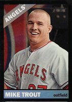 2015 Topps Heritage  #500 Mike Trout Gray Jersey-Chrome-Black Refractor Baseball Card