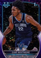 2022 Bowman Chrome University #22 Cam Whitmore Purple Mini Diamond Refractor Basketball Card