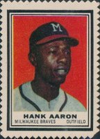 1962 Topps Stamps # Hank Aaron Baseball Card