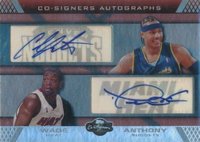 2007 Topps CO-Signers Dual Autographs #CS-1 Dwyane Wade/Carmelo Anthony Basketball Card