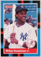 1988 Donruss Yankees Team Book Hand Cut #277 Rickey Henderson Baseball Card