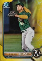 2022 Bowman Chrome Prospects #BCP222 Max Muncy Yellow Refractor Baseball Card