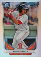 2014 Bowman Prospects  #BCP109 Mookie Betts Chrome-Refractor Baseball Card