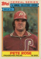 1984 Topps Cereal Series #4 Pete Rose Baseball Card
