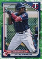 2024 Bowman Paper Prospects #BP71 Jose Rodriguez Green Pattern Baseball Card