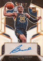 2022 Panini Select Rookie Signatures #RSBNM Bennedict Mathurin Basketball Card