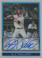 2009 Bowman Chrome Draft Picks & Prospects #BDPP82 A.J. Pollock Autograph-Refractor Baseball Card