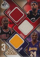 2009 SP Game Used 3 Star Swatches #3SJBJ Kobe Bryant/LeBron James/Michael Jordan 35 Basketball Card