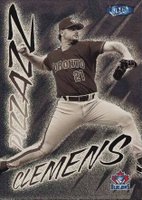 1998 Ultra #492P Roger Clemens Platinum Medallion Baseball Card