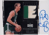2003 Upper Deck Exquisite Collection Autograph Patches #AP-LB Larry Bird Basketball Card
