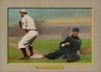 1911 Turkey Reds #44 Trying to Catch Him Napping Checklist Back Baseball Card