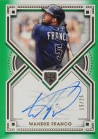 2022 Topps Definitive Definitive Rookie Autographs #WF Wander Franco Green Baseball Card