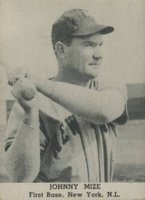 1947 Tip Top Bread # Johnny Mize Baseball Card