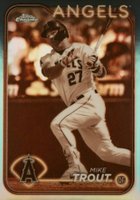 2024 Topps Chrome #200 Mike Trout Sepia Refractor Baseball Card