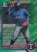 2022 Bowman Mega Box Chrome #232 Luisangel Acuna Green Refractor Baseball Card