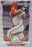2014 Bowman Draft Picks #CDP122 Rhys Hoskins Chrome-Silver Wave Refractor Baseball Card
