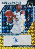 2023 Panini Mosaic Autographs Mosaic #AMKUM Jonathan Kuminga Black Gold Choice Basketball Card