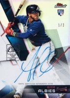 2019 Topps Transcendent VIP Party Buyback Autographs #FAOA Ozzie Albies 2018 Finest Autograph Baseball Card