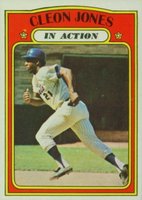 1972 Topps #32 Cleon Jones In Action Baseball Card