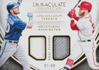 2016 Panini Immaculate Dual Player Relics #BH Bryce Harper/Josh Donaldson Baseball Card
