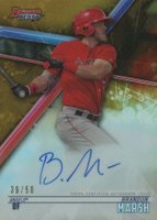 2018 Bowman's Best Best of 2018 Autographs #B18BMA Brandon Marsh Gold Baseball Card