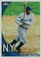 2010 Topps Chrome #222 Babe Ruth Refractor Baseball Card