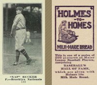1916 Holmes for Homes Bread #148 Nap Rucker Baseball Card