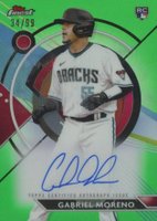 2023 Topps Finest Finest Autographs #GM Gabriel Moreno Green Baseball Card