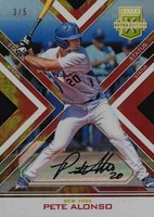 2016 Panini Elite Extra Edition Autograph #64 Pete Alonso Tie-Dye Status Die-Cut Baseball Card