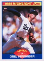 1989 Score #653 Orel Hershiser Baseball Card
