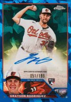 2023 Topps Chrome Update Sapphire Edition Autograph #GR Grayson Rodriguez Baseball Card