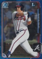 2015 Bowman Draft #157 Austin Riley Chrome-Blue Refractor Baseball Card