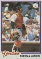 1978 Burger King Yankees #2 Thurman Munson Baseball Card