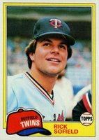 1981 Topps #278 Rick Sofield Baseball Card