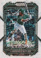 2023 Panini Prizm #38 Lawrence Butler White Sparkle Baseball Card
