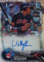 2016 Bowman Draft Chrome Draft Picks Autographs #CDAWB Will Benson Refractor Baseball Card