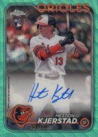2024 Topps Chrome Rookie Autographs #RAHK Heston Kjerstad Aqua Wave Baseball Card