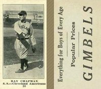 1916 Gimbels #30 Ray Chapman Baseball Card