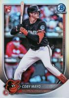 2025 Bowman #37 Coby Mayo Red Rookie Redemption Baseball Card