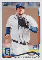 2014 Topps #195 Nick Castellanos No Sparkle Near Armpit Baseball Card