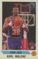 1990 Panini Sticker #49 Karl Malone Hand Cut Basketball Card